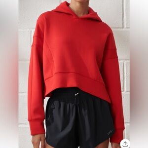 Abercrombie ypb neoknit wedge popover hoodie red size L